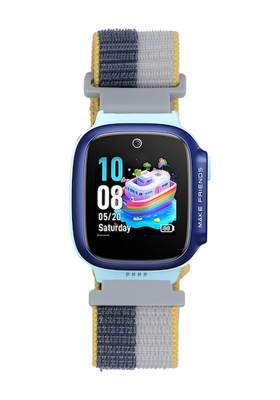 Kilifone - Huawei Watch Gt5 41mm 18mm Uyumlu - Kordon Çocuklara Özel Hasır Kordon - Krd-03 - Lila-gri - T36892