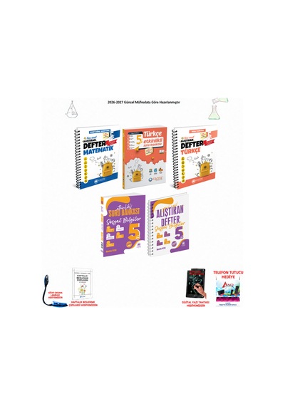 Çanta 5. Sınıf Tüm Dersler 109 5 Kitap Seti