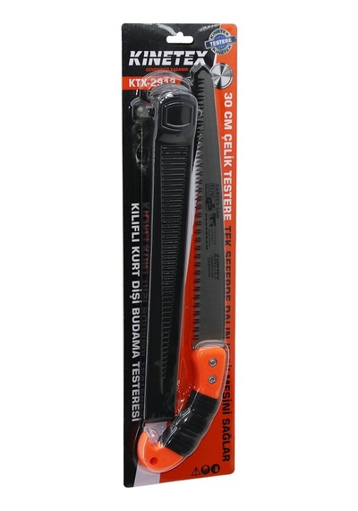 Kurt Dişi 300mm Çelik Budama Testeresi Kılıflı Saplı 30cm Saplı 4