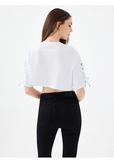 LOFT Slim Fit Kadın Tshirt K.kol Lf2038527 Q1.v1 Beyaz