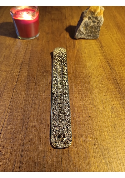 Güneş Sembollü Alimünyum Çubuk Tütsülük Gold