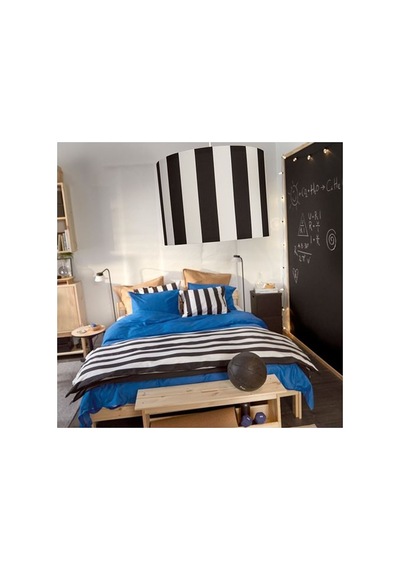 Ikea Rıngsta Abajur Başlığı, Siyah-beyaz, 42 Cm
