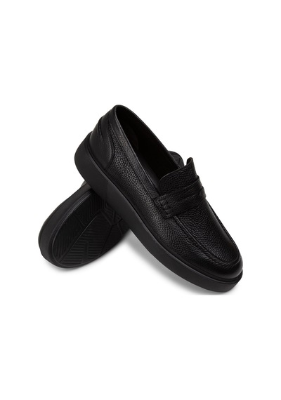Deery Hakiki Deri Siyah Erkek Loafer Ayakkabı - 01964msyhe01 Siyah