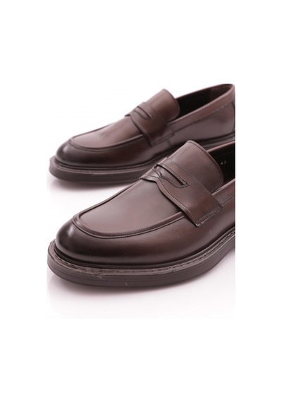 Dgn 2583 Erkek Loafer Ayakkabı Kahve Antik