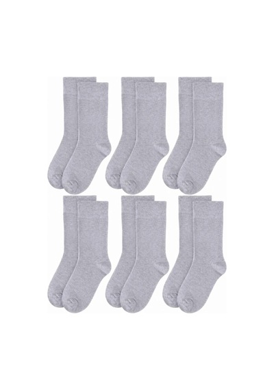 Genel Erkek Bambu Soket Çorap 6 Lı Paket, Dikişsiz Parfümlü Nefes Alan Yumuşak Nem Emic Gri 6'lı / 39-44