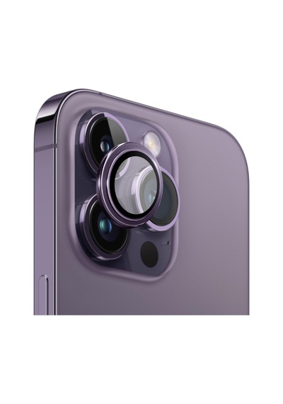 Safeus Safir Temperli Kamera Lens Koruyucu Apple Uyumlu iPhone 14 Pro Max Ve İle Derin Mor