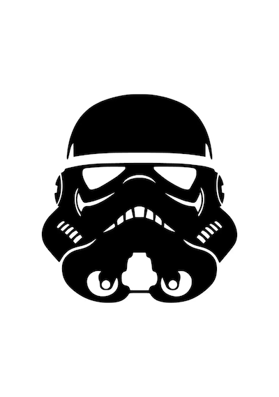 Star Wars Asker Kafası Sticker Oto Motor Laptop Duvar Folyo Sticker 60x66 Cm
