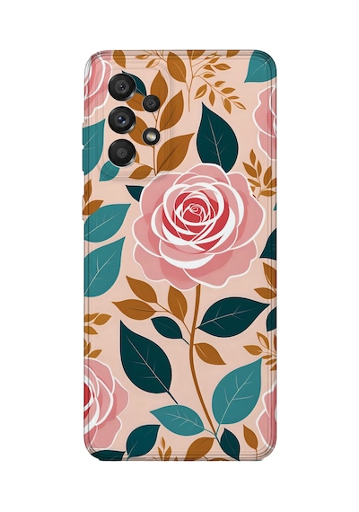 Samsung Galaxy M52 Uyumlu Baskılı Şeffaf Telefon Kılıfı Koleksiyon: Pastel Flowers 6