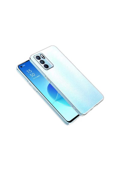 Oppo Reno 6 4G Kılıf Şeffaf Ince Ve Esnek Süper Silikon Kılıf Renksiz