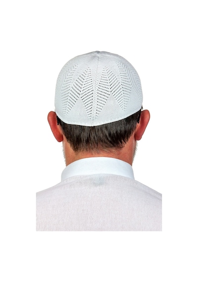 Berra Çelik Örme Dantel Namaz Takkesi Beyaz 1 Adet
