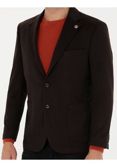 Pierre Cardin Kahverengi Kaşmir Ceket 50279871-vr029