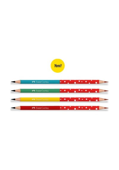 Faber-castell Başlık + Kurşun Kalem Çift Uçlu Kırmızı Siyah 5132000001 72 Li Paket Karışık