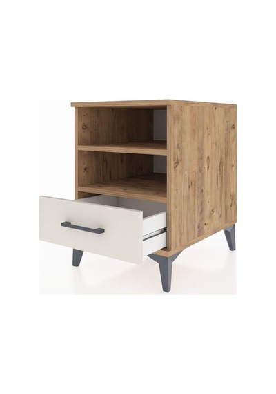 Kronos Komodin 2 Raflı Tek Çekmeceli 44x59x64 Çam-aytaşı Çam
