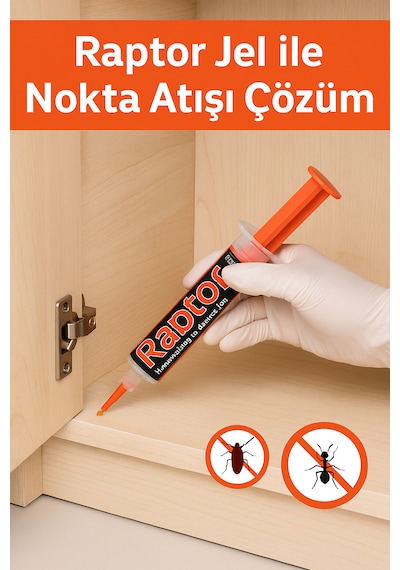 Kulsan Raptor Hamam Böceği & Karınca Jeli 5 G Güçlü Jel Yem, Ev & İş Yeri İçin