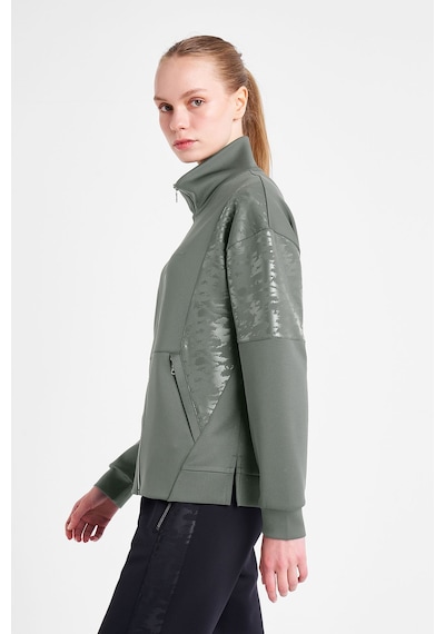 Lescon Kadın Fermuarlı Sweatshirt 25n-2129 Yeşil