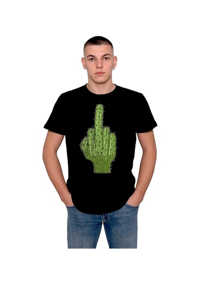 Fcktüs Kaktüs Argo Orta Parmak Tişört Unisex T-shirt 001
