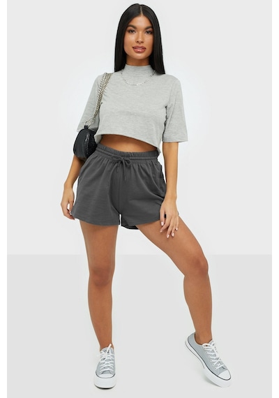 Madmext Mad Girls Antrasit Basic Şort Mg1293