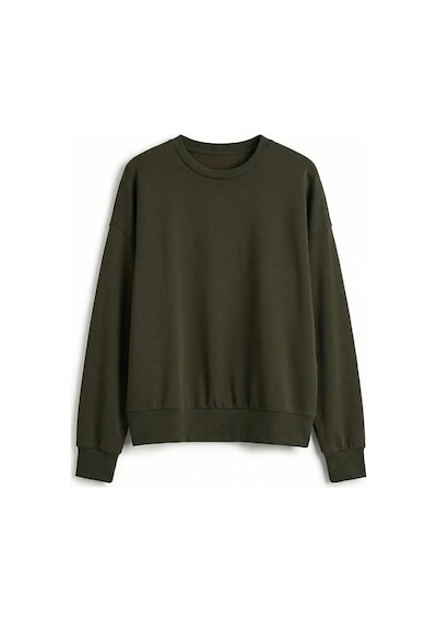 Lc Waikiki Haki Soft Touch Oversize Kadın Sweatshirt
