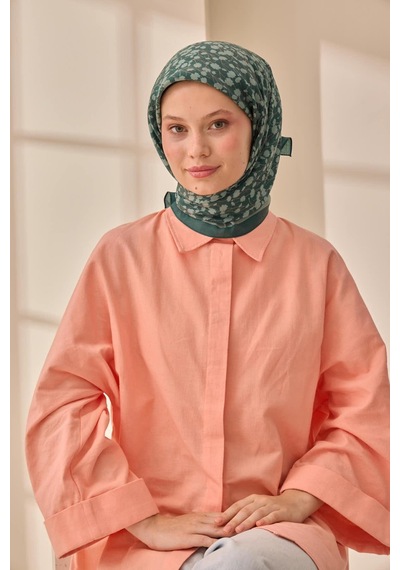 Silk Home Aura Eşarp 140005-12 Petrol Yeşili, Su Yeşilli, Somon