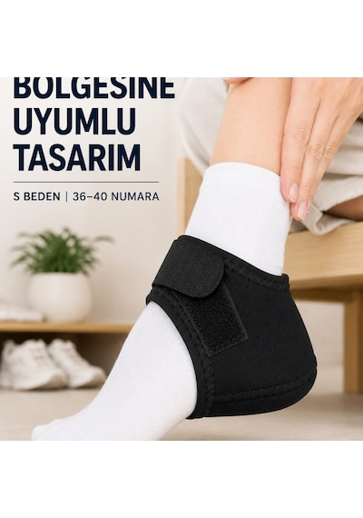 S Beden Topuk Çorabı 36-40 Numara Ayarlanabilir Cırtlı Topuk Destekleyici