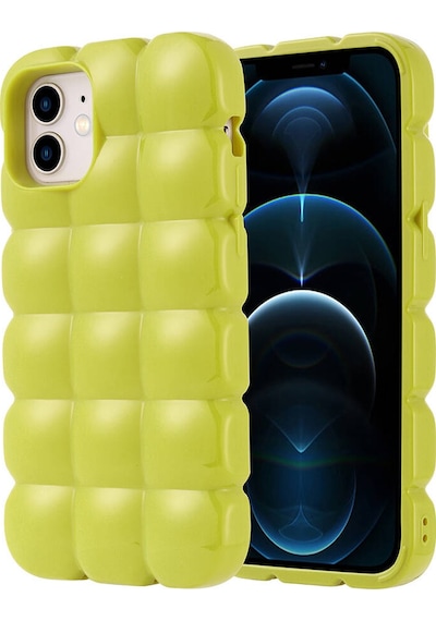 Zore Apple Uyumlu iPhone 12 Kılıf Parlak Esnek Silikon Dom Dom Kapak - Lila Lila