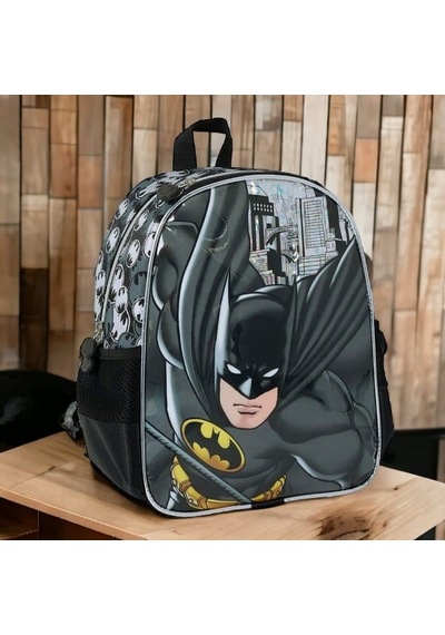 Batman Pelerinli Anaokul Çantası Seti 3 Parça Çok Renkli