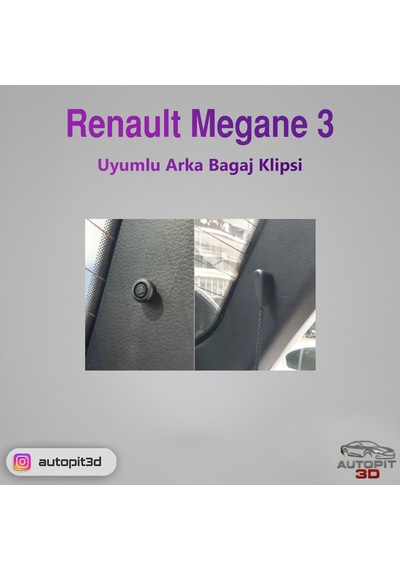 Renault Megane 3 Uyumlu Arka Bagaj Klipsi 2 Adet
