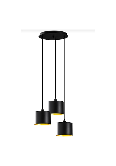 Retro Metal Siyah 3 Lü Dekoratif Rustik Sarkıt Avize Çap:30 Cm (537175537)
