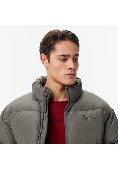 Karl Kani Small Signature Embossed Puffer Erkek Gri Mont Km253-023-1 2800153