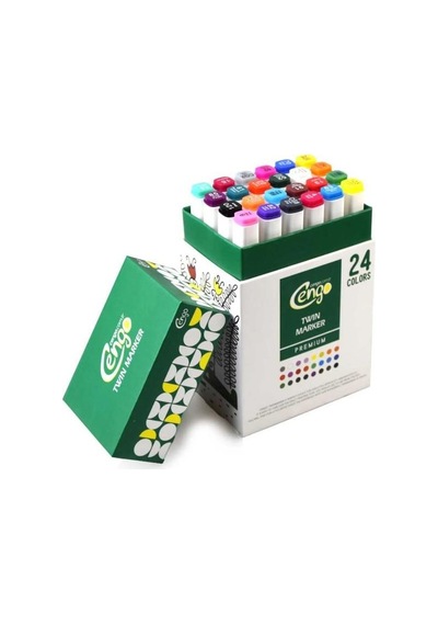 Cengo Twin Marker Çift Uçlu Kalem 24 Renk Cgo-131
