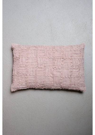 Peraluna Foam Pıllow Şifon Şerit Triko Yastık Kılıfı 60x40 Cm Bej - Bej