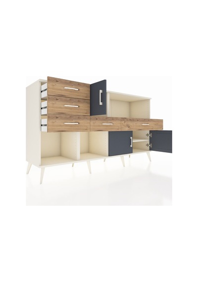 Kronos Konsol 2 Raflı 5 Çekmeceli 3 Kapaklı 176x59x99 Aytaşı-antr Aytaşı-antrasit/çam Kronos Konsol 2 Raflı 5 Çekmeceli 3 Kapaklı 176x59x99 Aytaşı-antr Aytaşı-antrasit/çam