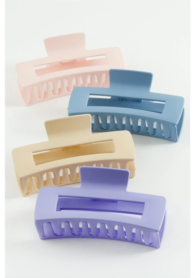 Dikdörtgen Renkli Mandal Toka 12 Cm - 95757 Beyaz