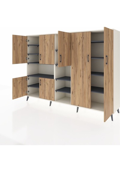 Hyperion Dolap 13 Raflı 7 Kapaklı 220x44x163 Aytaşı-çam/antrasit Atlas Çam/antrasıt - Aytası Hyperion Dolap 13 Raflı 7 Kapaklı 220x44x163 Aytaşı-çam/antrasit Atlas Çam/antrasıt - Aytası