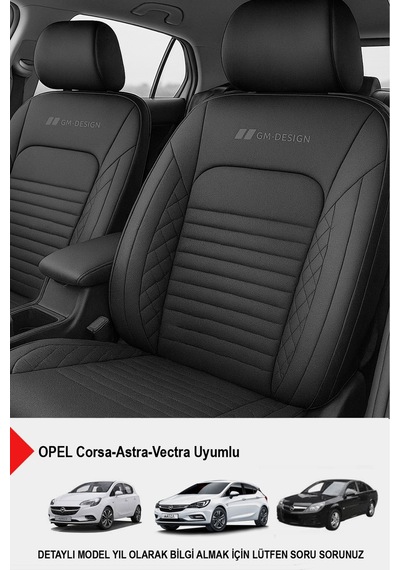 İstanbul Serisi Deri Oto Koltuk Kılıfı Opel Corsa-astra-vectra Uyumlu