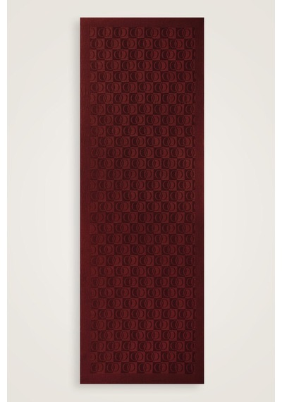 İmannooor Dama Desen Bordo Naia Pamuk Şal 70x200 Bordo-burdgundy