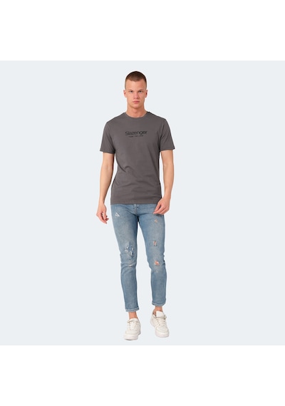 Slazenger VOITTO Erkek  Koyu Gri Tişört