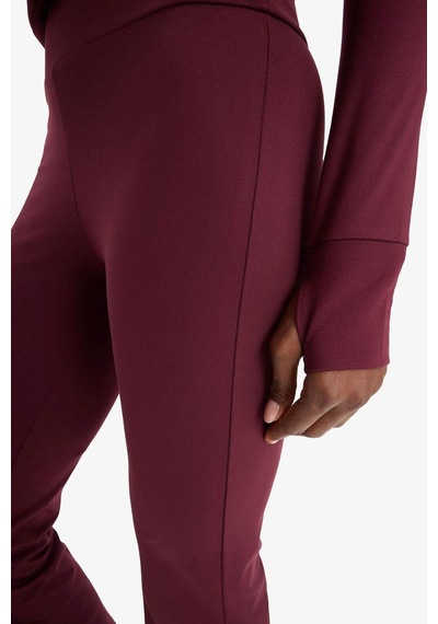 Defacto Defactofit Flare Fit İspanyol Paça Standart Boy Ultra Soft Sporcu Pantolon B3988ax25aubr232 Bordo