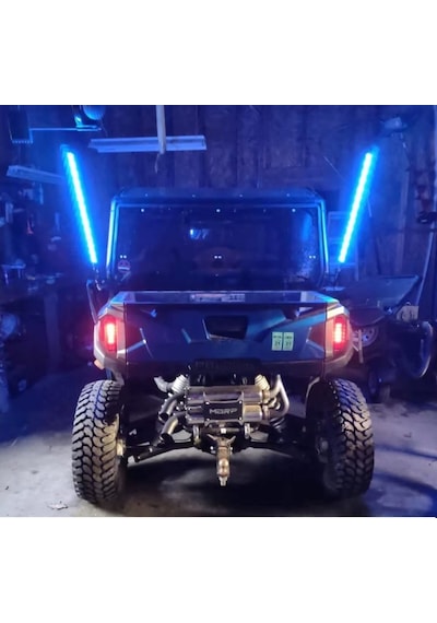 Atv Motosiklet Led Jop Anten Çok Renkli 55cm Bağlantı Aparatlı, Atv, Motosiklet Renkli Led