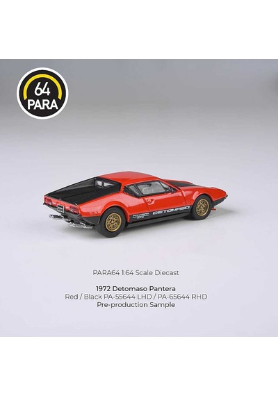 Para64 Detomaso 1972 Pantera Red Black Lights Down Lhd Pa-55644 Çok Renkli