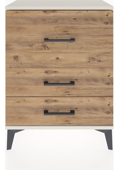 Arges Komodin Tek Raflı 2 Çekmeceli 60x30x80 Aytaşı-çam Aytaşı