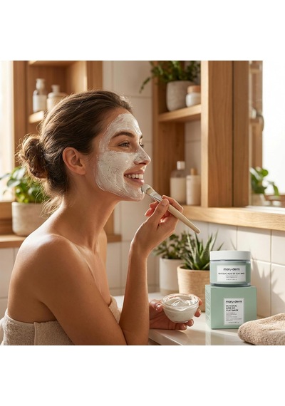Maruderm Glikolik Asit%5 Gözenek Arındırıcı Ve Cilt Tonu Eşitleyici Kil Maskesi Vegan, Pürüzsüz Ve Nemlendirici Arındırıcı Maske, 100 Ml