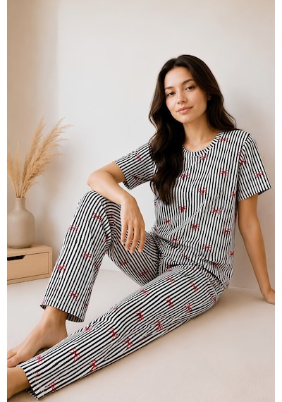 Modanino Kız Çocuk Milan Kumaş Pijama Takımı 8-16 Yaş 12700hc Gri