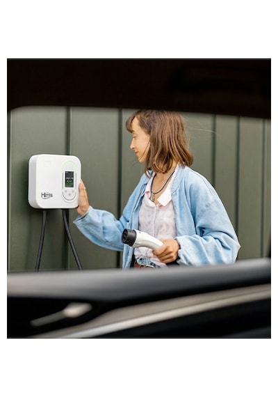 Hims Hcdkb-22 22kw Destekli 5m Kablolu Smart Beyaz Elektrikli Araç Şarj İstasyonu