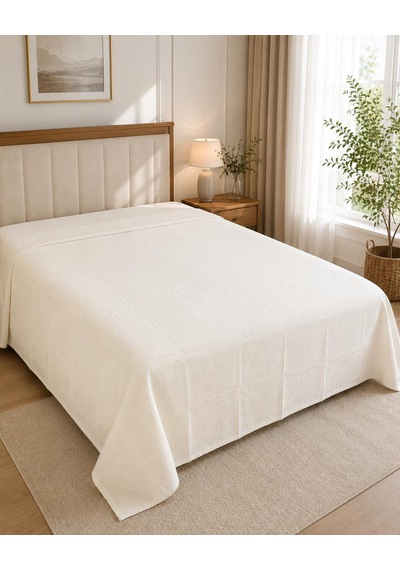 Royam Ave Marian Çift Kişilik Bambu Tek Pike 200 X 220 Krem