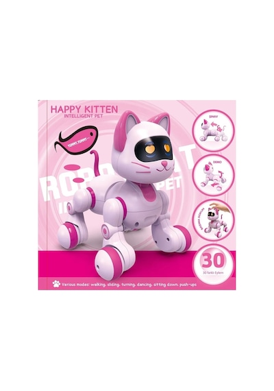 Uzaktan Kumandalı 30 Fonksiyon Akıllı Interaktif Öğretici Robot Oyuncak Kedi Kedi
