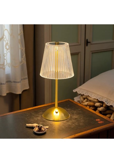 Mien Dokunmatik Şarjlı Masa Lambası Modern Şık Tasarım 30 Cm Altın