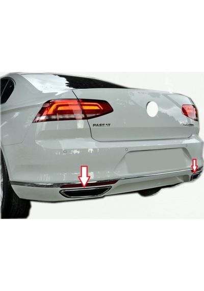 Vw Passat B8 Uyumlu Egsoz Çıkış 2 Parça Krom 2015 - 2018 Uyumlu