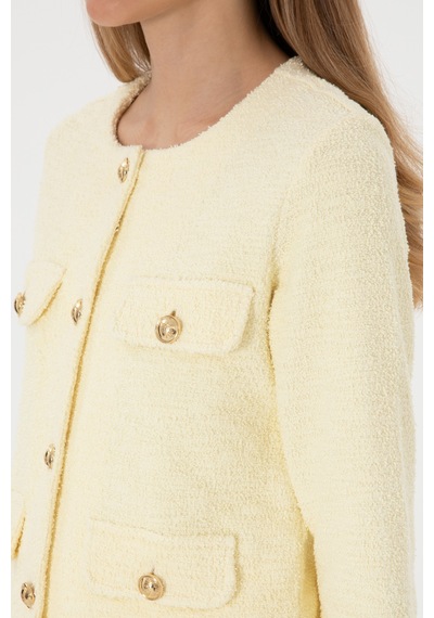 U.S. Polo Assn. Kadın Limon Örme Ceket 50300748-VR035