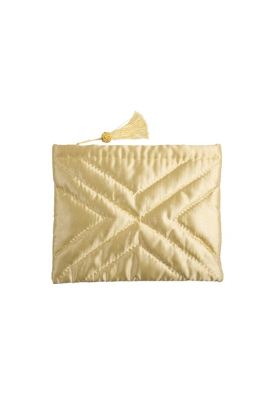 Ky Atelier Sarı Kapitone Portföy Çanta- El Yapımı Clutch- Abiye & Günlük Kullanım- Şık Kadın Çanta Açık Sarı